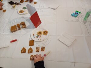 Pupils from NBS act as museum explainers for their Dream Cities exhibition at The Farrell Centre, Newcastle University