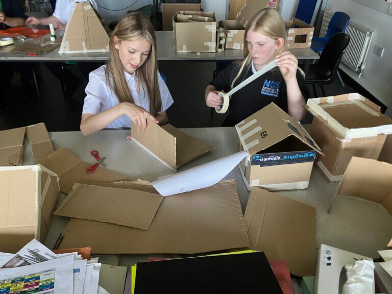 pupils from NBS co-designed and built 3D models of their dream houses with artist Lindsey Stevenson