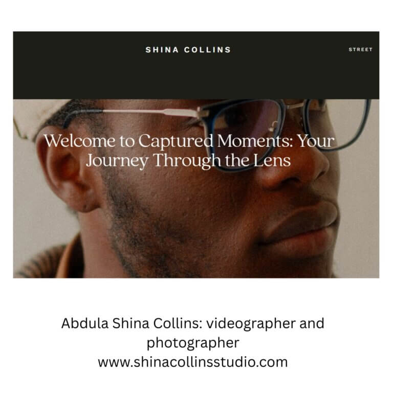 Abdula Shina Collins videographer and photographer